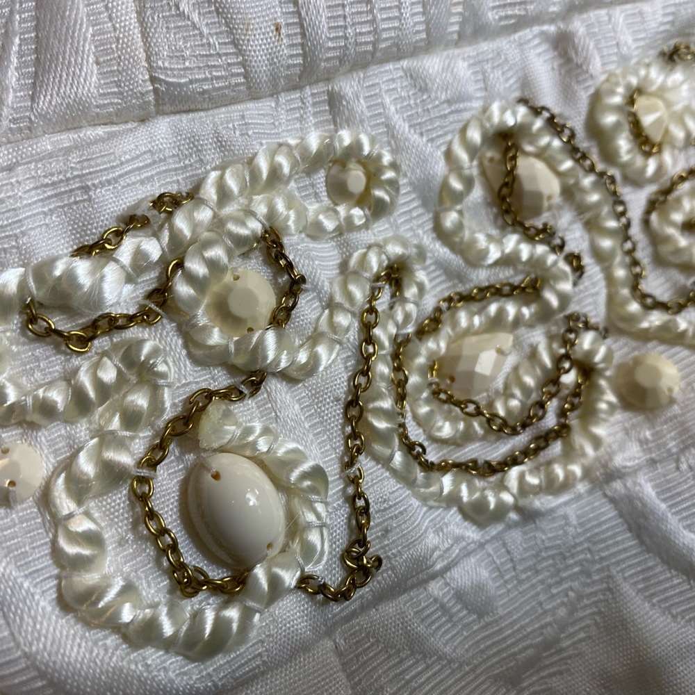Alberto Makali White & Gold Dress ~ Perfect for Church or Weddings! Classy! - Picture 4 of 7
